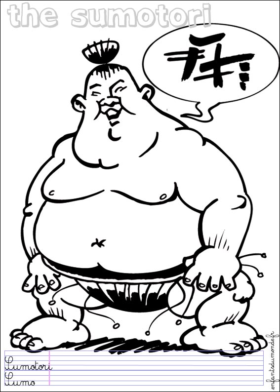 coloriage sumo 1